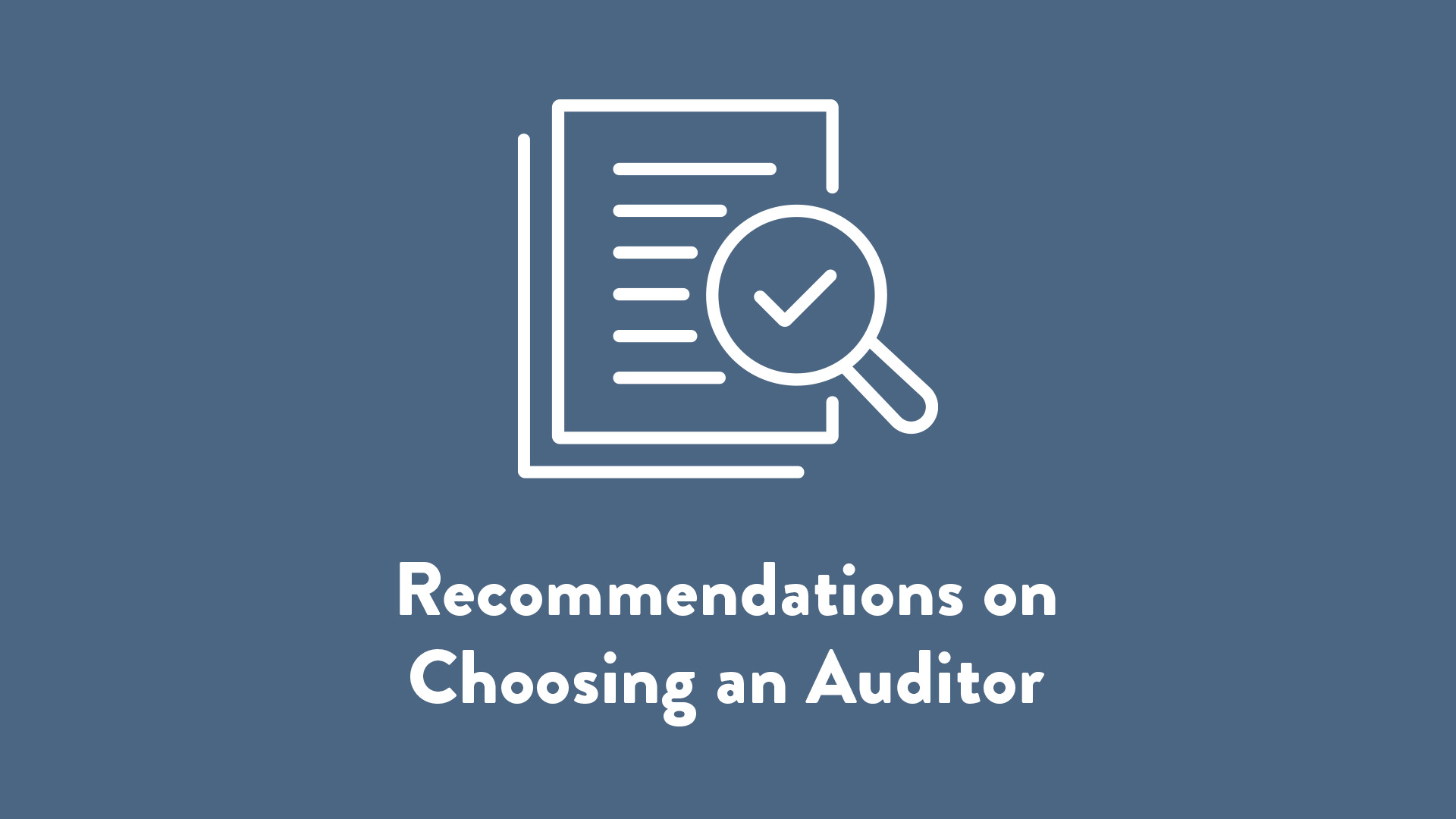 Choose an Auditor 2