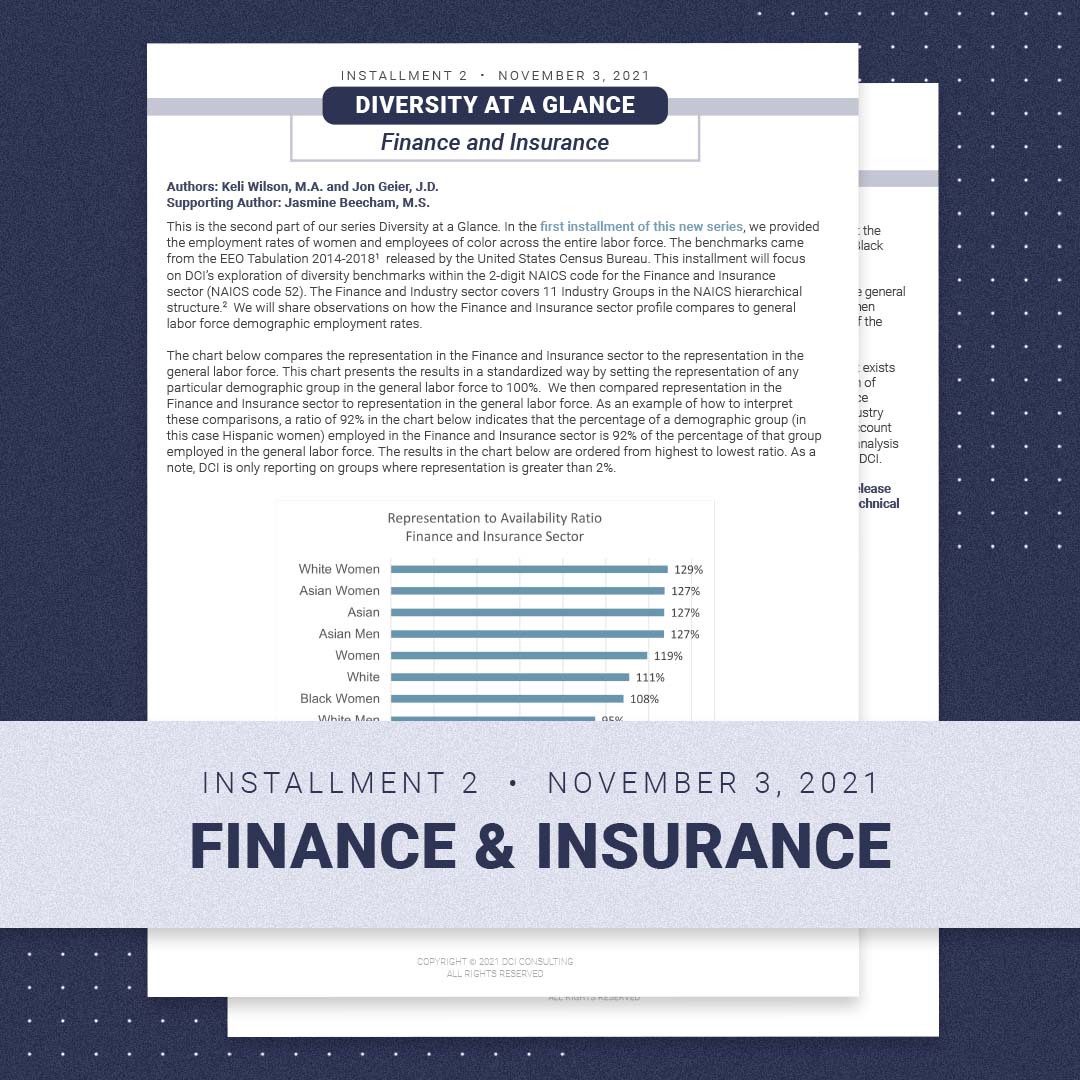 Diversity at a Glance Week 2 Finance and Insurance